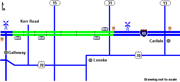 Map of I-40