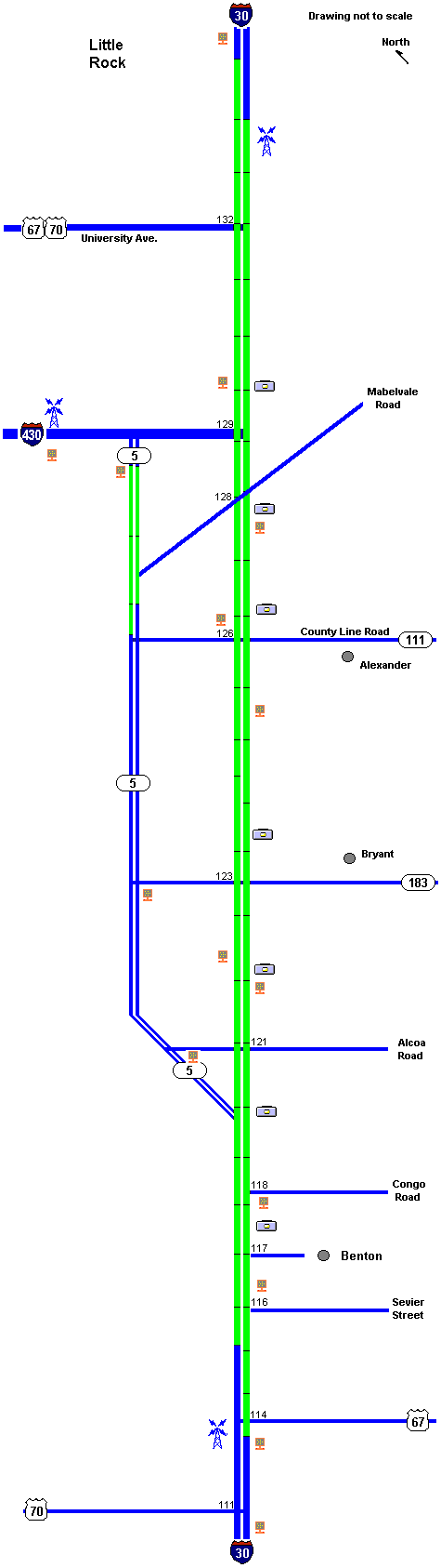 Map of I-30