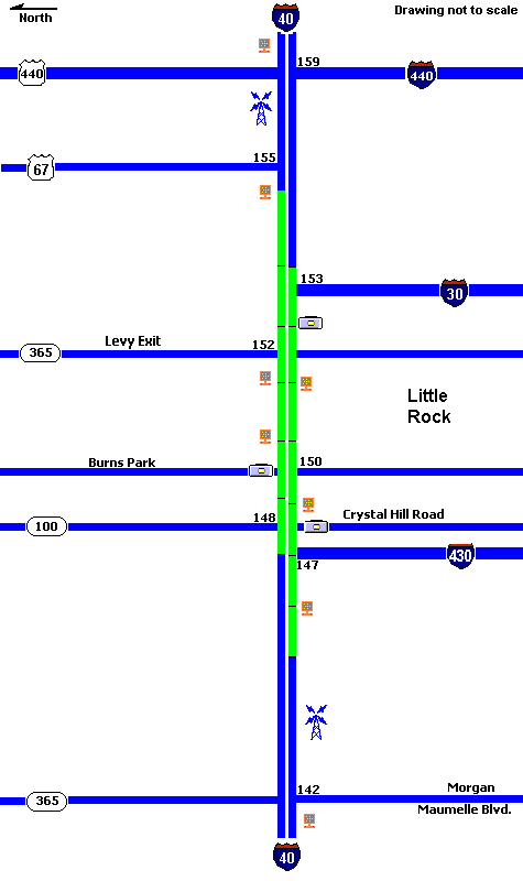 Map of I-40