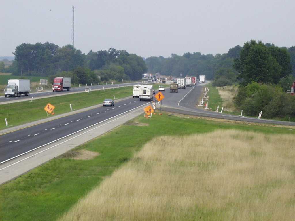 Interstate 70 looking east from Martinsville interchange
